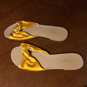 Express Satin Knot Slide Sandals Women's size 6